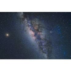 Latitude Run Milky Way Galaxy Night Colourful Landscape Blue Wanddeko 122x81cm