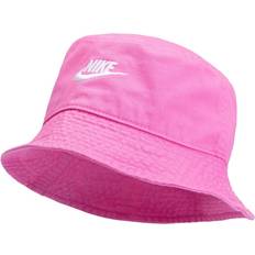 Nike Dame Hatter Nike Apex Futura Washed Bucket Hat - Playful Pink/White
