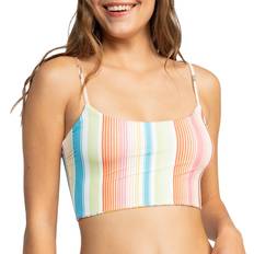 M Bikini Tops Roxy Women's Playa Paradise Bikini Tank Top, Medium, White Viva La Vida