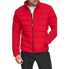 Men - Red Jackets Calvin Klein Men's Stretch Puffer Jacket Deep Red