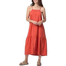 Red - Short Dresses Patagonia Women's Garden Island Tiered Dress, Medium, Red