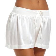 Boxers & Hotpants - White Panties Mikel Satin Sleep Boxer Shorts Pearl