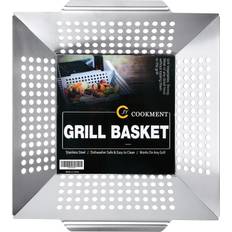 Rotisserie Baskets COOKMENT Grill Basket- Stainless Steel Grilling Basket for Heavy Duty Vegetables Basket