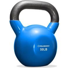 Kettlebells Philosophy Gym Vinyl Coated Cast Iron Kettlebell Weight 50 lbs