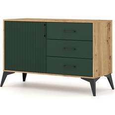 Poco Sideboards Poco LUGO Oak/Green Soft Matt Sideboard 160.5x78.4cm