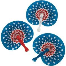 Table Decorations Oriental Trading 12 Pc 6" Mini Patriotic Hand Fans