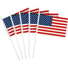 G128 American USA Stick Flag 24pcs 4x6"