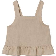 Lange ermer Bluser & Tunikaer Name It Girls Strappy Linen Co-Ord Top Humus, Beige, Age: Years, Women age: YEARS