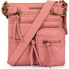 Montana West Multi Pocket Crossbody Bag - Pink