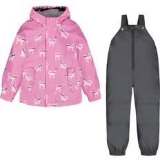 Rain Sets Children's Clothing Deux par Deux Changing Color Rain Set - Pink Printed Sunglasses Cats (F30W49_010)