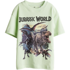 H&M Kid's Printed T-shirt - Light Green/Jurassic World (1117472047)