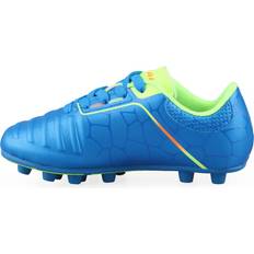 Football Shoes Vizari Kids Catalina Junior Firm Ground Outdoor Soccer Shoes/Cleats for Boys and Girls- Blue/Lime/Orange