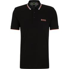 Men - Polyester Polo Shirts Hugo Boss Paddy Pro Contrast Logos Polo Shirt - Black