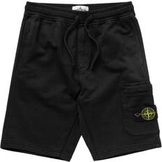 Stone Island Cargo Pants - Men Pants & Shorts Stone Island Garment Dyed French Terry Shorts - Black