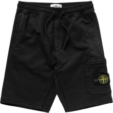 Stone Island Garment Dyed French Terry Shorts - Black