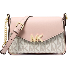 Michael Kors Sylvia Small Signature Logo Crossbody Bag - Vanilla/Soft Pink