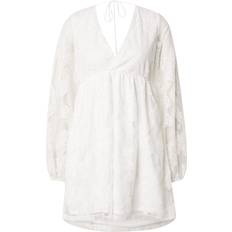 Gina Tricot Floral Loose Fit Mini Dress - Offwhite