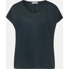 Damen - Leinen T-Shirts Street One Materialmix T-Shirt