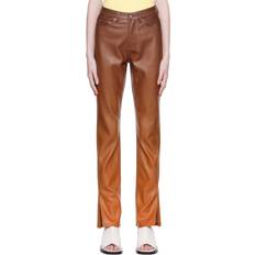 Ksubi Pants Ksubi Orange Melrose Sunset Faux-leather Trousers