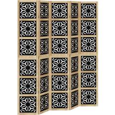 vidaXL 5 panels brown /black Romavdeler 40x220cm