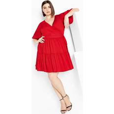 Red - Women Dresses City Chic DRESS NIKOLA Tango Red 24