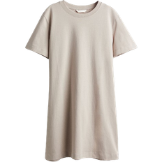 H&M Cotton T-shirt Dress - Light Beige