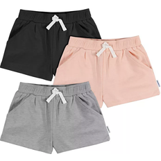Gerber Baby Knit Shorts 3-pack - Grey/Pink/Black