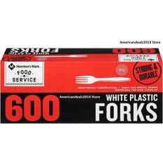 Forks Member's Mark white plastic 600 Dessert Fork