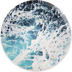 Ivy Bronx Wild Ocean Waves Blue Framed Art 30x30"