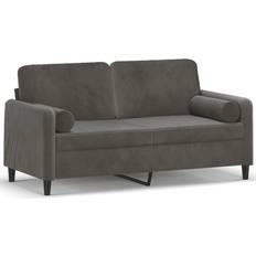 vidaXL Sectional Couch with Pillows and Cushions Dark Gray Sofa 62.2" 3 Seater