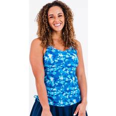 M Tankinis Calypsa Women's Maya Tankini Swim Top Blue tie dye Small