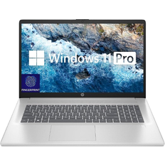 HP 17.3" Laptop Computer, Windows 11 Pro Laptop 32GB RAM 2TB SSD, Intel Core i3 (8-Core) Processor, FHD 1920x1080 IPS LED Display, Fingerprint Reader, Fullsize Keyboard, Plusera Earphone, Silver