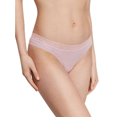 Victoria's Secret Logo Cotton Lace Waist Thong Panty - Logo Lace Grey