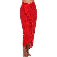 Red Swimsuit Cover-Ups & Sarong Wraps SHU-SHI Womens Beach Cover Up Sarong