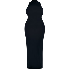 PrettyLittleThing High Neck Midaxi Dress Plus Size - Black