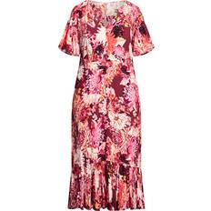 3XL Dresses Avenue Sasha Flutter Sleeve Maxi Dress Plus Size - Pink Dahlia