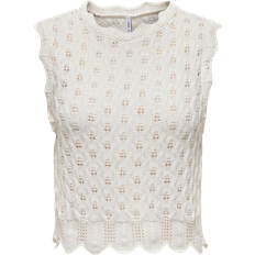 Only Patterned Knit Top - White/Cloud Dancer