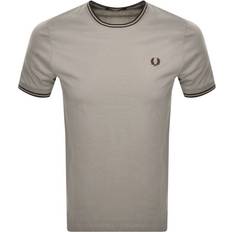 Fred Perry Twin Tipped T-shirt - Warm Grey/Carrington Brick