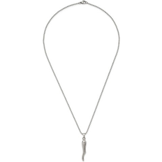 Harmony Italian Horn Pendant Necklace - Silver