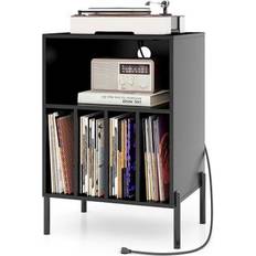 Costway Record Player Stand Charging Wall Shelf