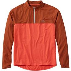 L.L.Bean Men's Comfort Long-Sleeve Cycling Jersey - Paprika/Adobe Red
