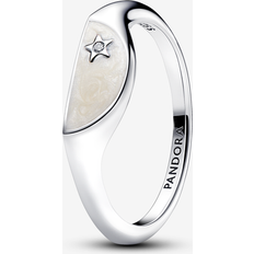 Pandora ME Halved Signet Ring - Silver/Transparent