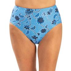 M Tankinis Dolfin Women's Printed High Waist Brief Swim Bottom, 2X, Capri Blue