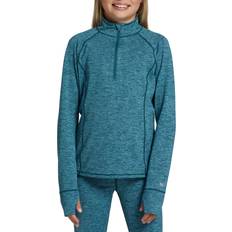 XS Knitted Sweaters Children's Clothing DSG Girls' Cold Weather 1/4 Zip Pullover, Medium, Dark Teal Ocean
