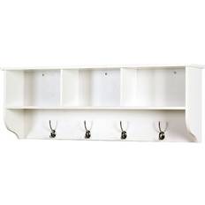 Shelves Simplie Fun White Entryway Coat Wall Shelf