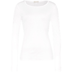 Cotton - Women Base Layers Hanro Ultralight Shirt Long Sleeve - White