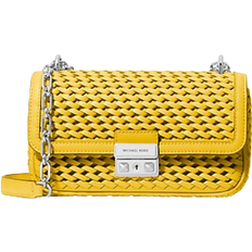 Michael Kors Tribeca Small Hand Woven Leather Shoulder Bag - Bright Dandelion