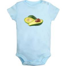 Fruit Avocado Printed Bodysuit - Blue