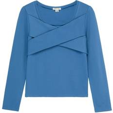 Habitual Square Neck Twist Top - Blue