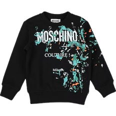 Moschino Kid's Splashing Paint Cotton Sweatshir - Black